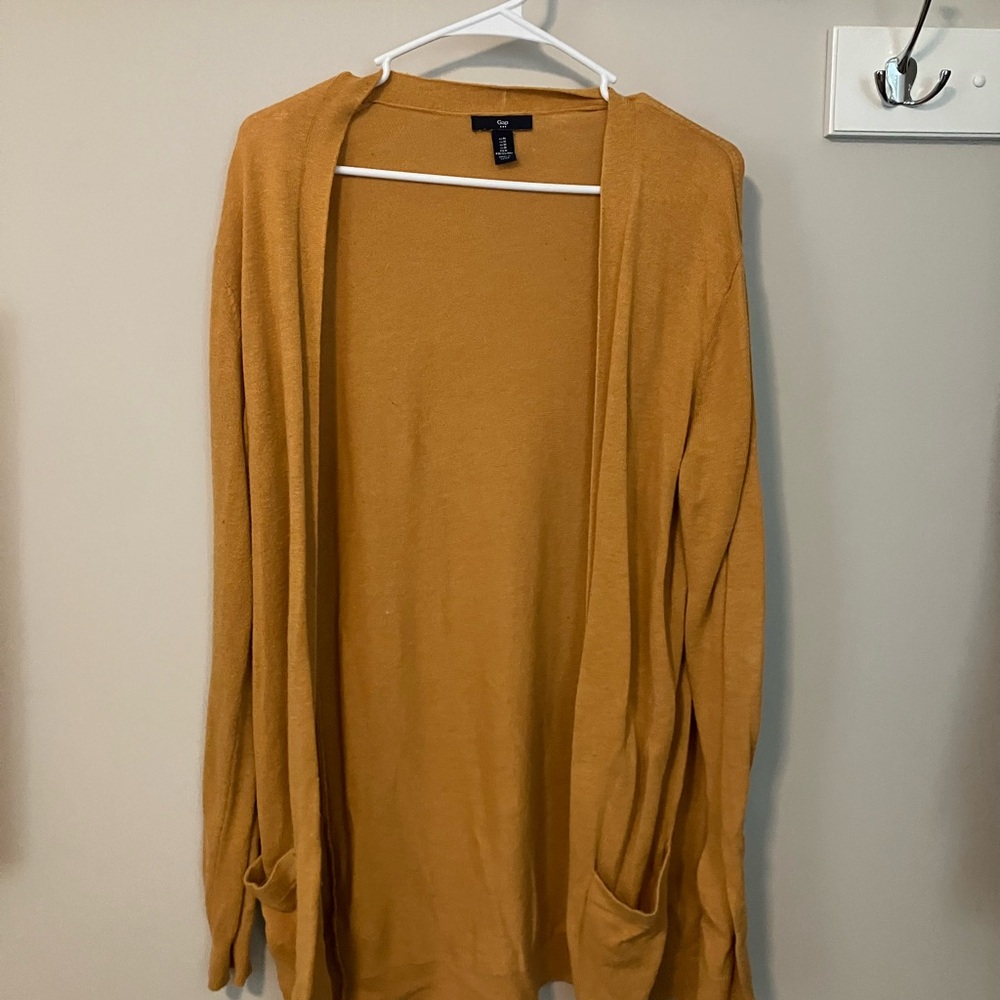 GAP Women's Mustard Cardigan Sweater